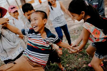 Children playing.