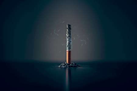 A burning cigarette.